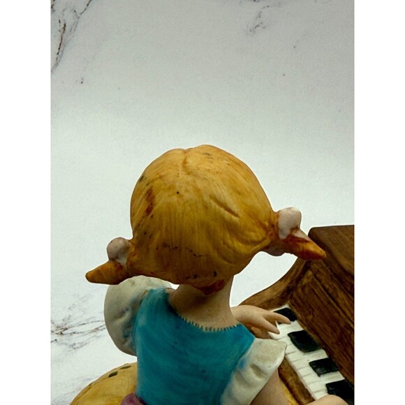 Girl Playing The Piano Music Box By Lefton Hand painted - Picture 14 of 16